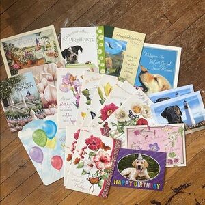 Assorted Birthday Greeting Cards Set